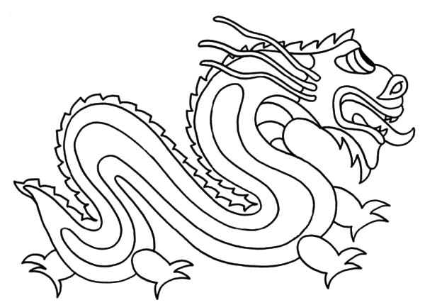 600x430 The Legend Of Chinese Dragon Coloring Pages