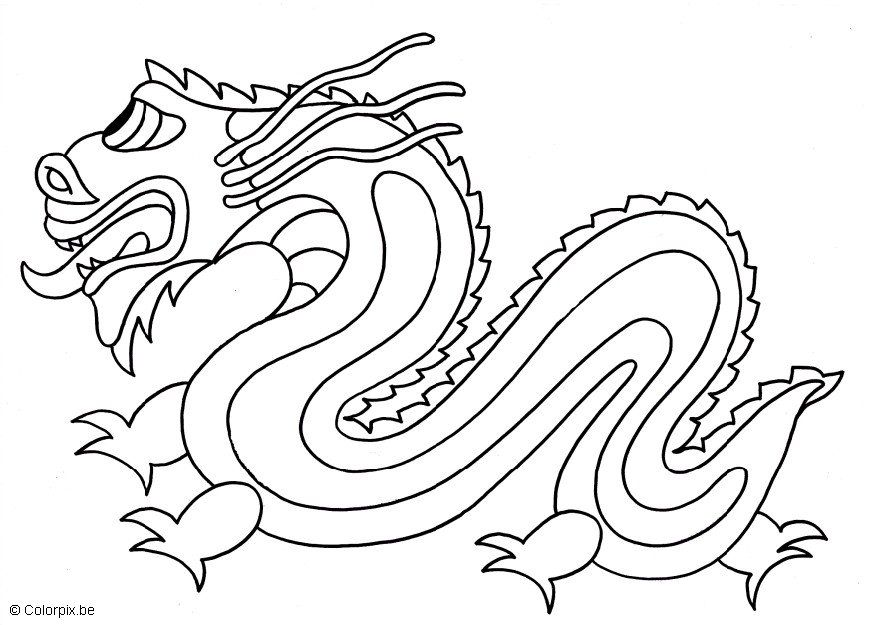 872x625 Chinese Dragon Coloring Pages Download Chinese Dragon Coloring