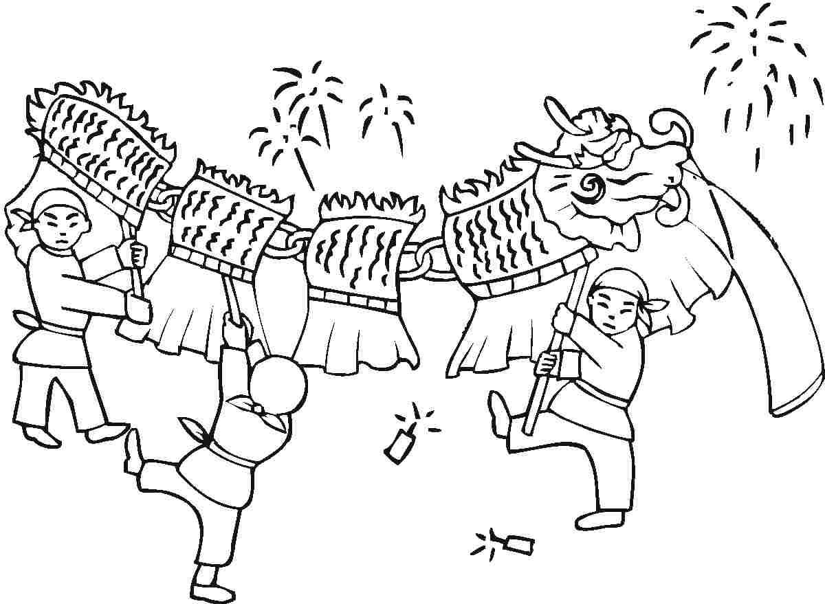1200x879 Sensational Ideas Chinese New Year Coloring Page Pages Draw Kids