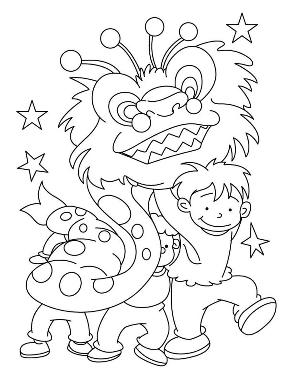 1022x1323 Dragon Chinese New Year Coloring Pages Craft