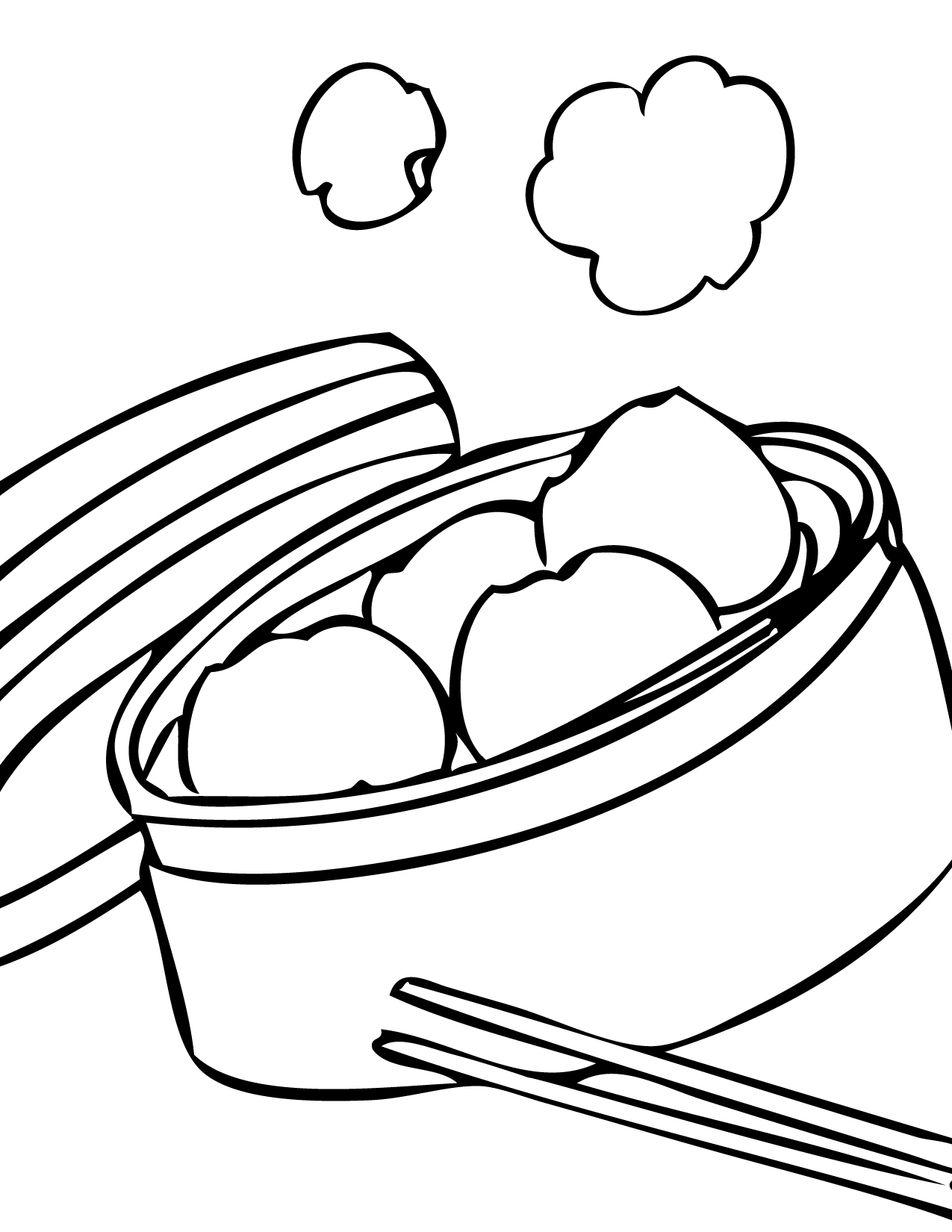 1275x1650 Dim Sum Coloring Page