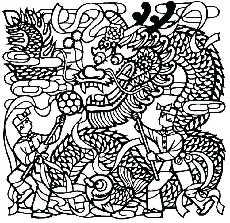 750x727 Chinese Coloring Pages New Year Zodiac Animals Colouring Pages