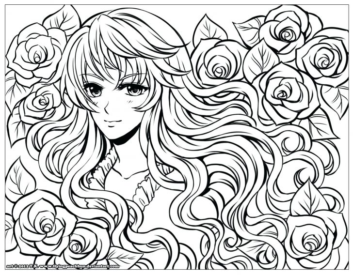 728x568 Female Chinese Dragon Coloring Pages For Adults Online Manga Anime