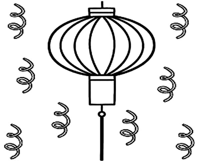 400x322 Chinese Lantern Coloring Page Image Clipart Images