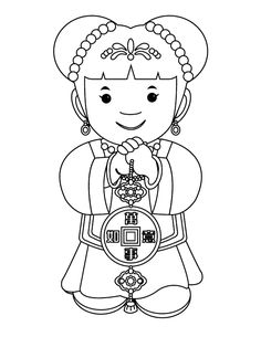 236x305 Chinese Lantern Coloring Sheet