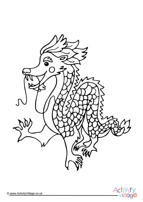 460x650 Chinese New Year Dragon Colouring Page