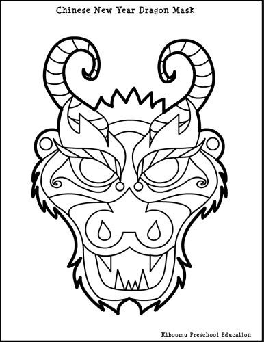 386x500 Dragon Masks To Color Dragon Mask Colouring Pages Neat