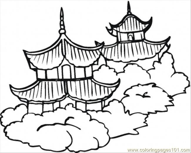 650x521 Chinese Coloring Pages Coloring Pages Pagodas
