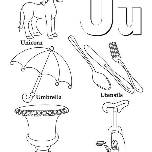 600x600 Letter U Coloring Sheets Letter U Free Printable Coloring Pages