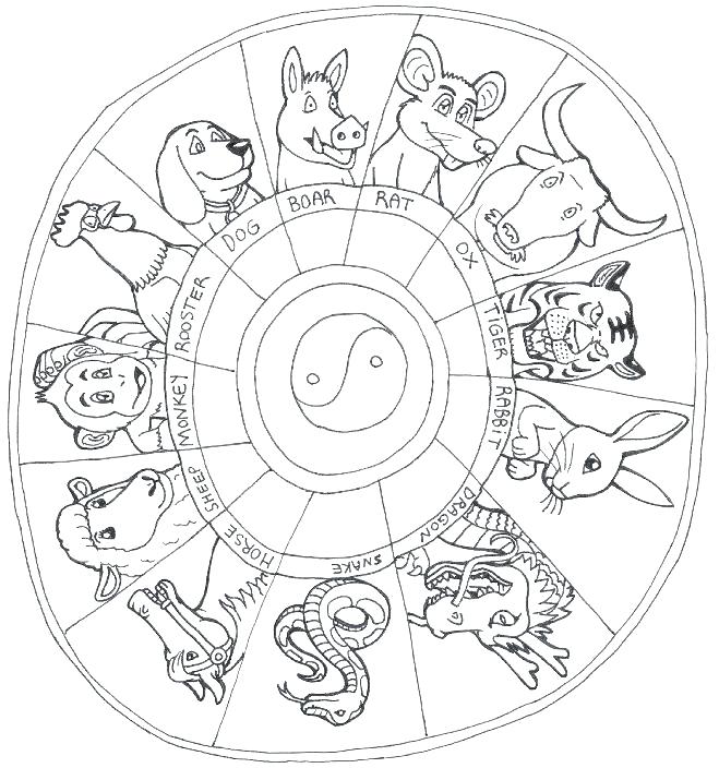 659x704 Chinese Zodiac Coloring Pages Zodiac Animals Coloring Pages New