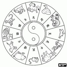 236x236 Chinese Zodiac Coloring Sheet Preschool Chinese