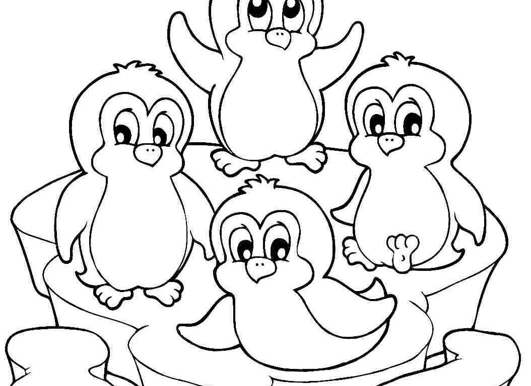 1054x768 Chinstrap Penguin Coloring Page Free Printable Sensational Animals