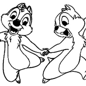 300x300 Chip And Dale Coloring Page For Kids Coloring Sun