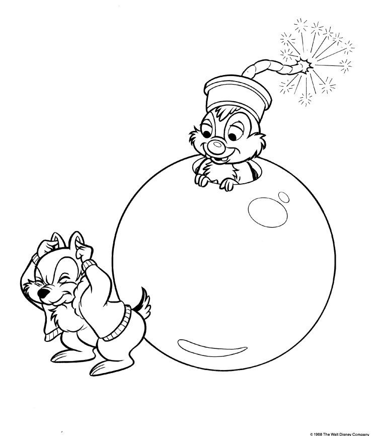 749x866 Chip And Dale Coloring