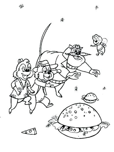 394x525 Chip And Dale Coloring Pages