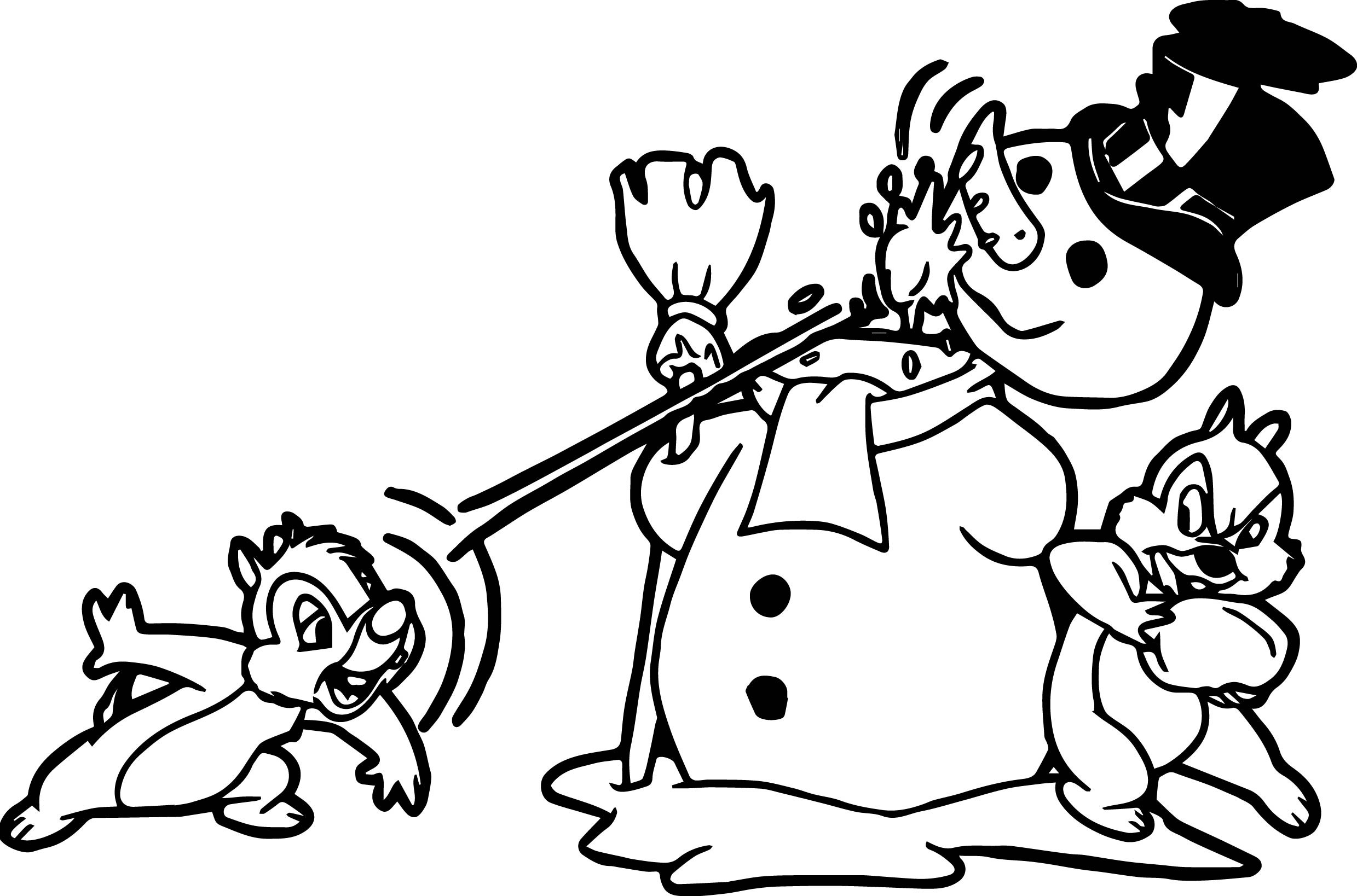 2479x1638 Chip And Dale Coloring Pages For Kids Fresh Chip Dale Snow Man