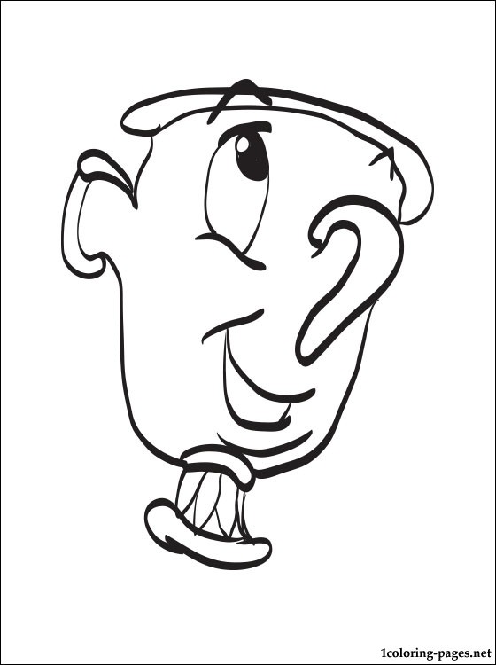 560x750 Chip Potts, Beauty And The Beast Coloring Page Coloring Pages