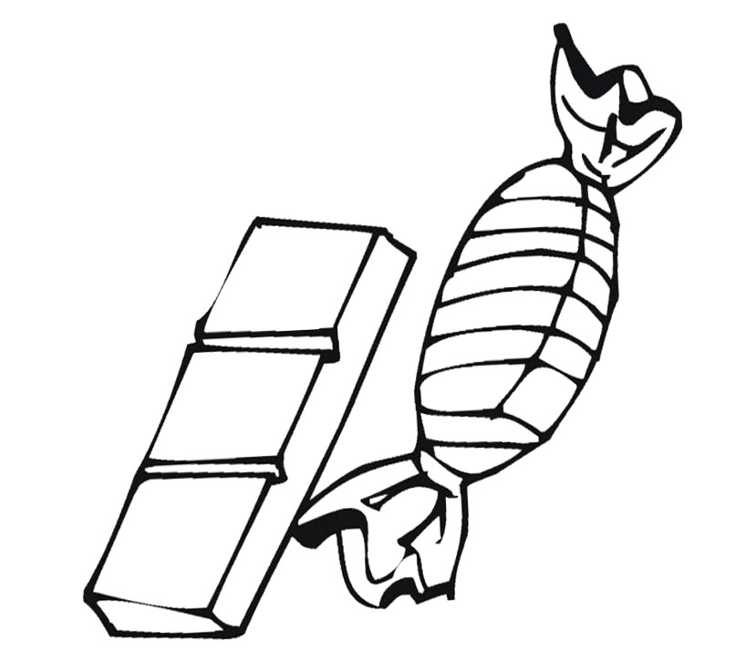 807x726 Chocolate Coloring Page