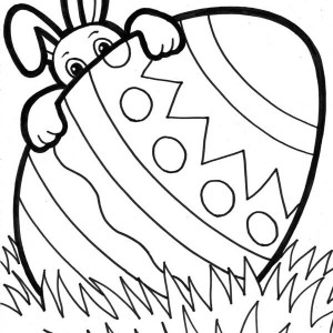 300x300 Easter Bunny Coloring Page In Christmas Batch Coloring