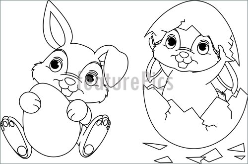 500x330 Holidays Easter Bunny Coloring Page