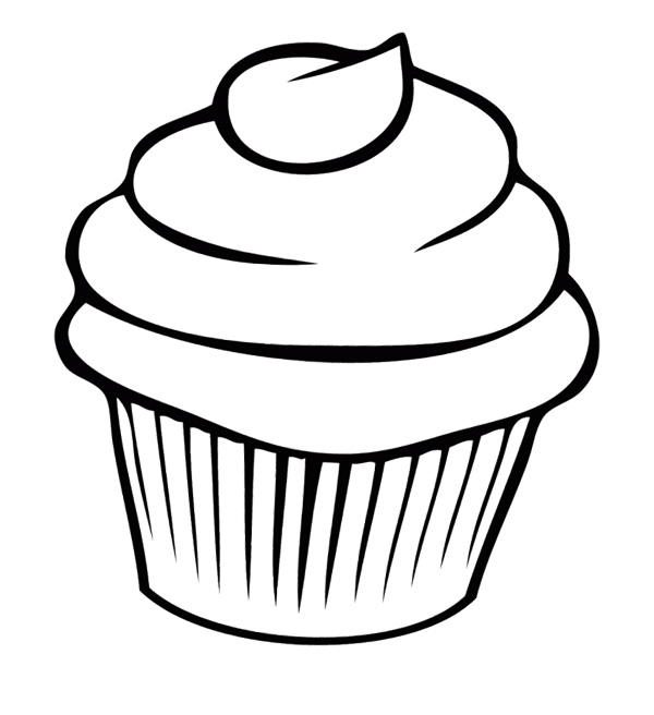 600x656 Cupcake Chocolate Coloring Page Cookie Adult