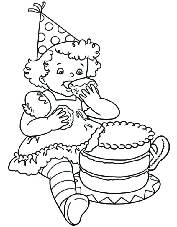 600x769 Girl Scout Birthday Coloring Pages Birthday Girl Coloring Pages
