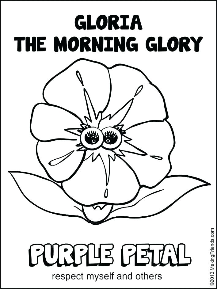 708x943 Girl Scout Cookie Coloring Pages Purple Daisy Petal Sketch Page