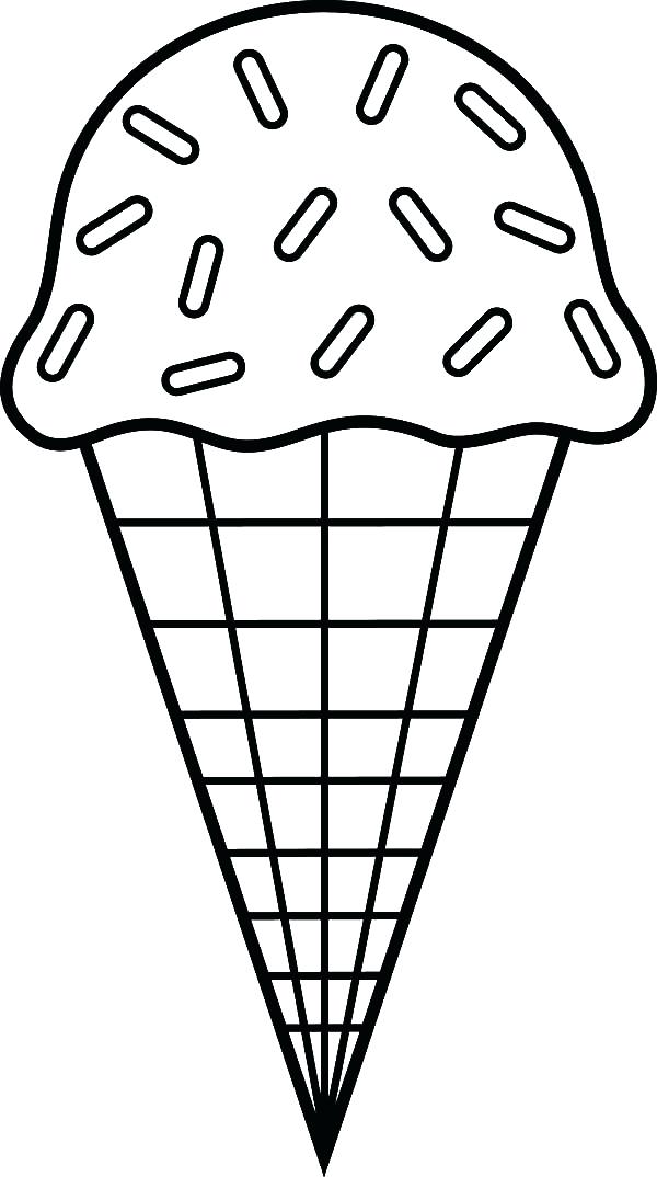 600x1074 Lovely Ice Cream Coloring Pages For Ice Cream Cone Chocolate