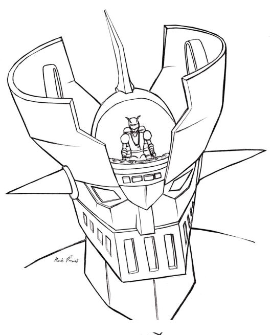 530x655 New Mazinger Z Para Colorear Coloring Ws