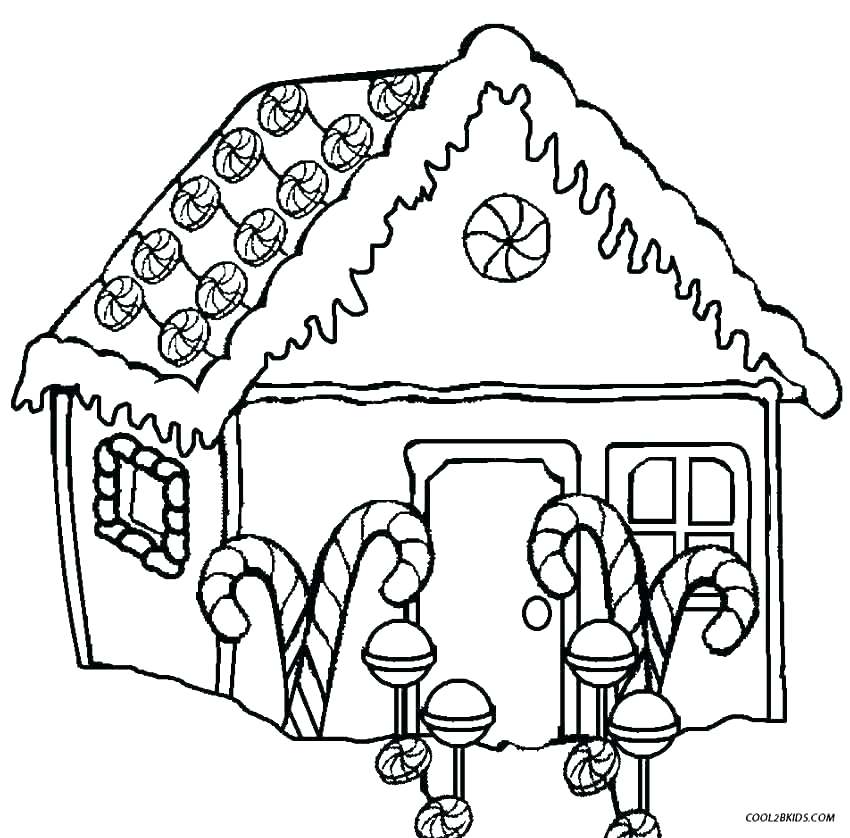 850x838 Coloring Pages House Gingerbread Coloring Pages House Color Page