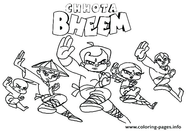 600x424 Chota Bheem Coloring Pages