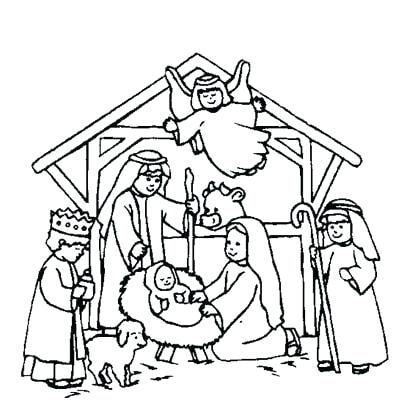 396x400 Christian Christmas Coloring Pages Plus Coloring Pages Printable