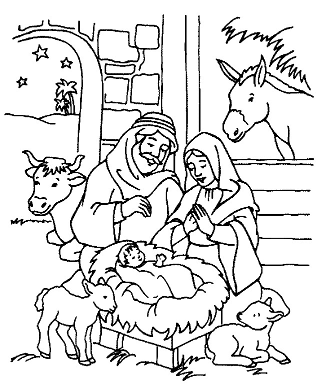 652x779 Christmas Christian Coloring Pages
