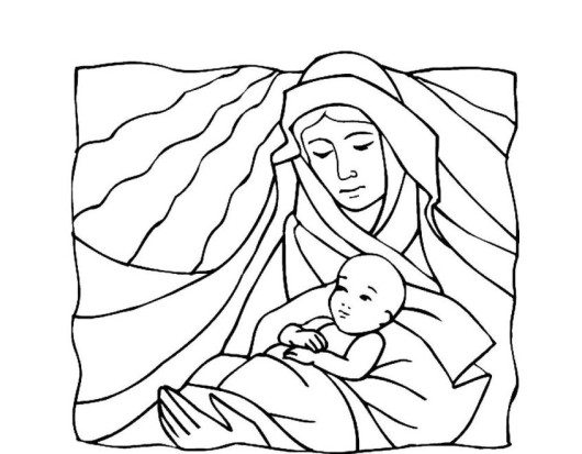530x413 Baby Jesus Christmas Coloring Pages Printable