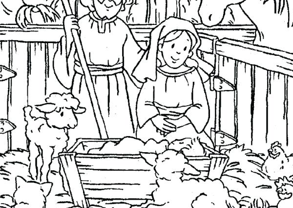 600x425 Christian Christmas Coloring Pages Free Cartoon Printable Coloring