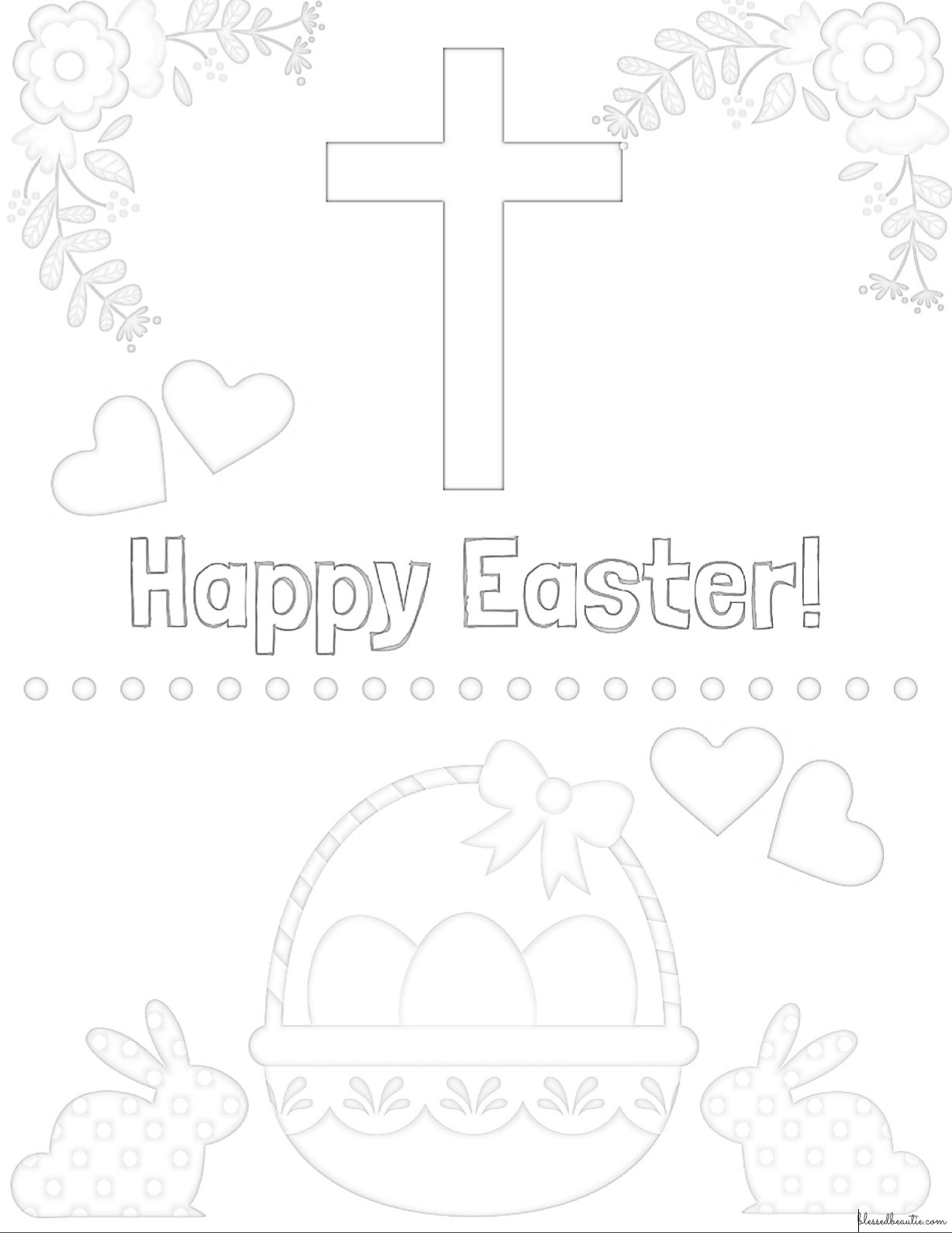 1228x1591 Adorable Free Printable Christian Easter Coloring Pages For Kids