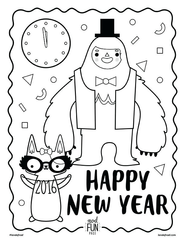 612x792 Coloring Sheet Happy New Year Free Printable New Years Coloring