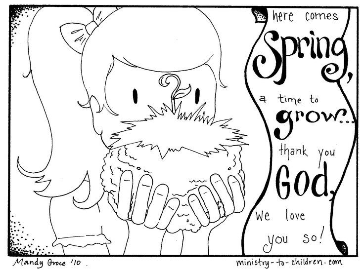 Christian Spring Coloring Pages