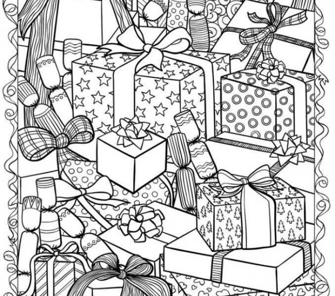 678x600 Hard Christmas Colouring Relaxing Holiday Coloring Pages