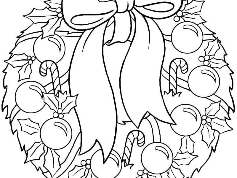 800x600 Advent Coloring Pages Wreath