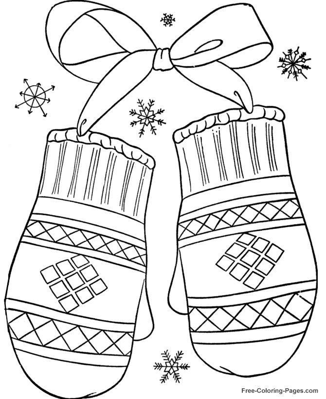 670x820 Mittens Coloring Pages For Christmas