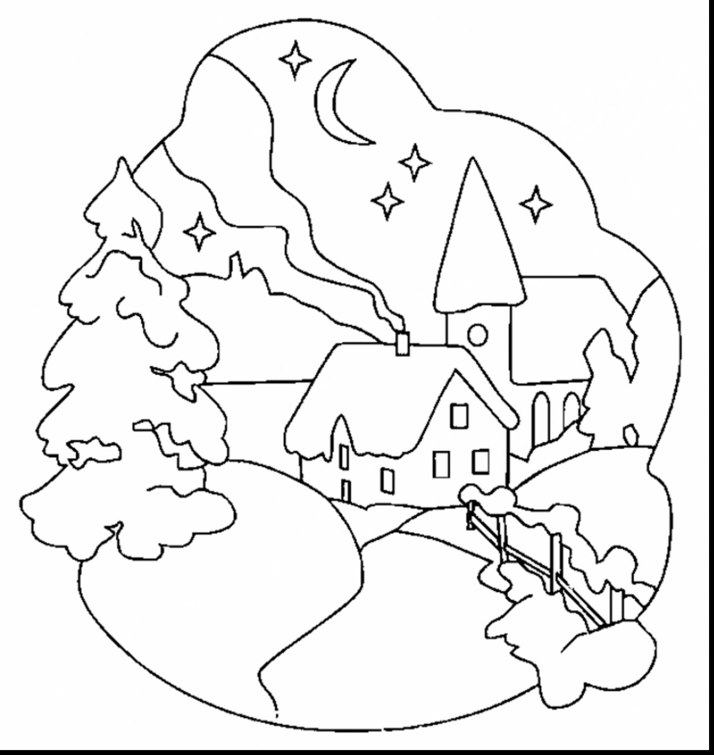1443x1526 New Coloring Pages For Winter Wonderland Leri Co Scene Idea