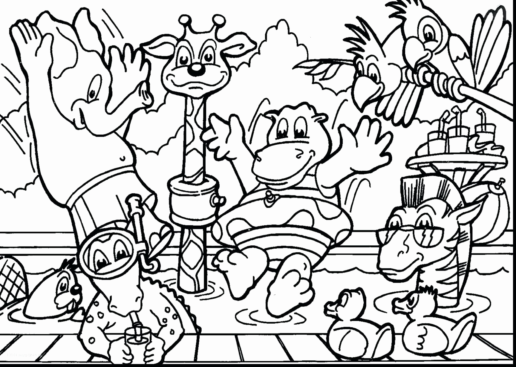 Christmas Animal Coloring Pages