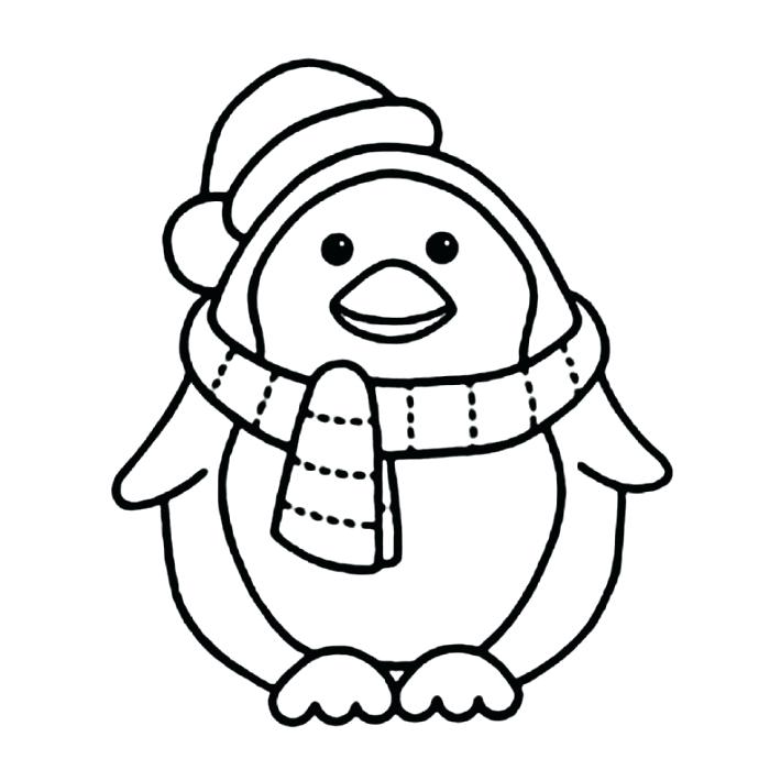 700x700 Christmas Animals Coloring Pages Winter Penguin Coloring Pages