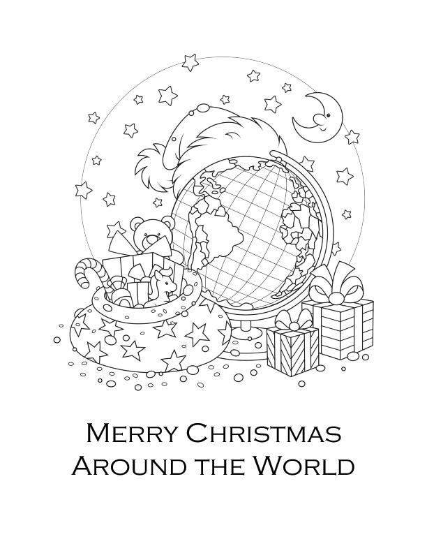 612x792 Christmas Around The World Coloring Page