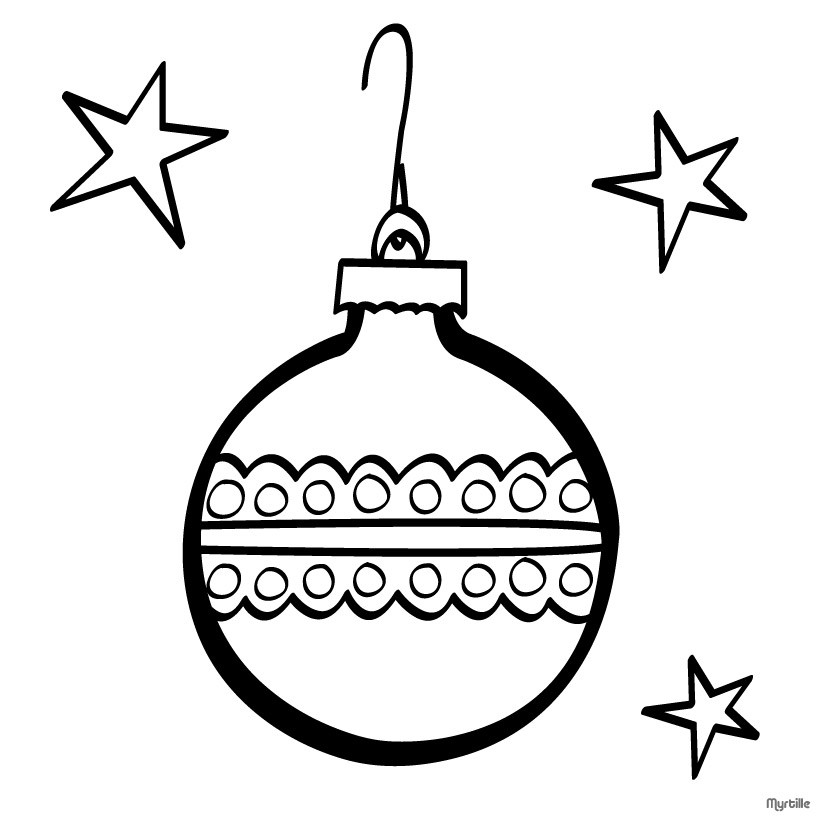820x820 Christmas Ball Coloring Page Christmas Tree Ball Coloring Pages