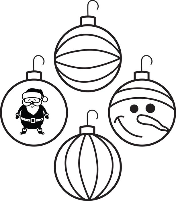 614x700 Best Christmas Ornament Coloring Pages Free Printable