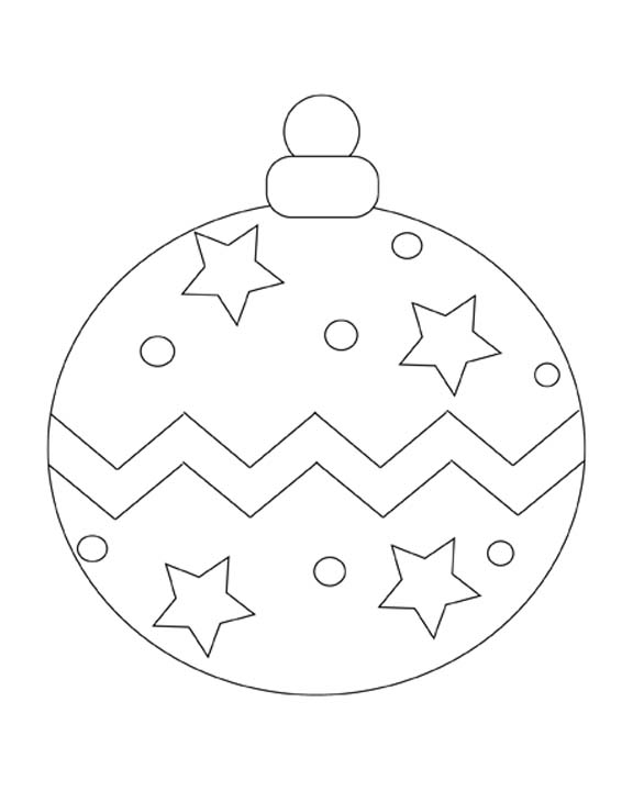 576x720 Christmas Ornaments Coloring Pages