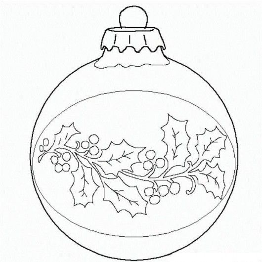 530x530 Ball Christmas Ornament Christmas Coloring Page