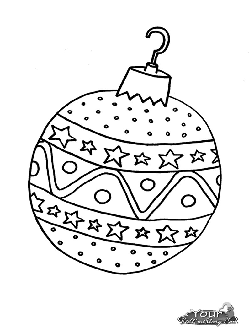 794x1054 Ball Ornament Coloring Pages